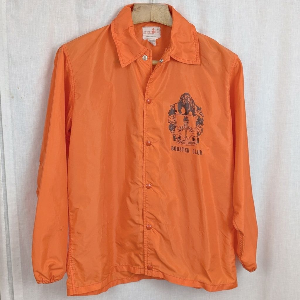 Vintage Spanjian 70's Bruins Booster Club Orange Nylon Jacket XL Size US XL / EU 56 / 4 - 1 Thumbnail