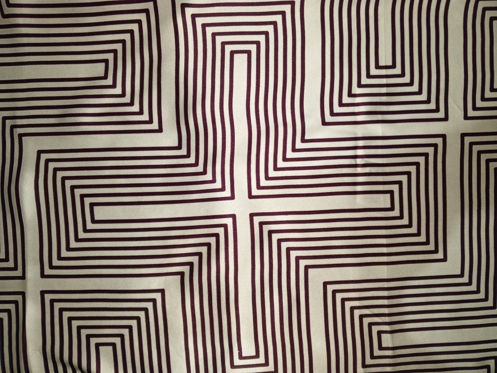 Other CHARRIOL SWISS GENEVA Geometric Cross Purple Silk Scarf Size ONE SIZE - 4 Thumbnail