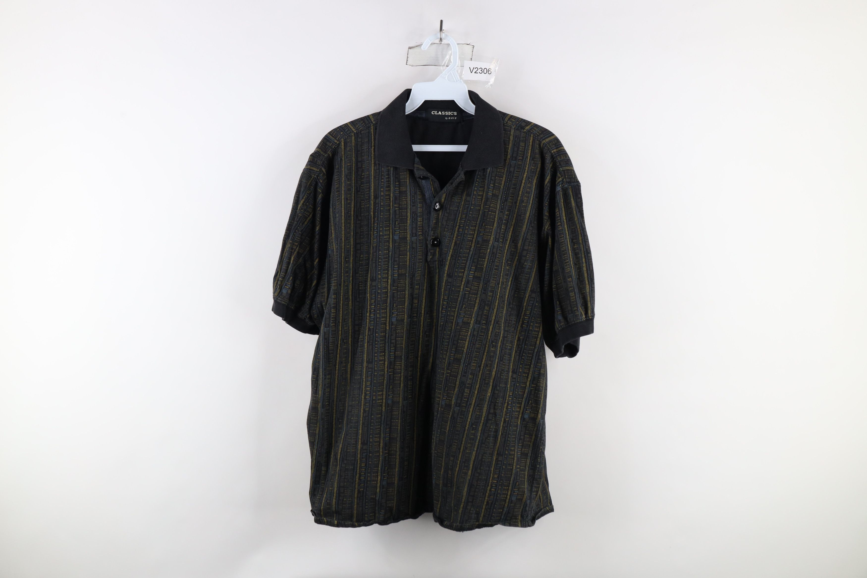 Vintage Vintage 90s Streetwear Abstract Striped Golf Polo Shirt Size US M / EU 48-50 / 2 - 1 Thumbnail
