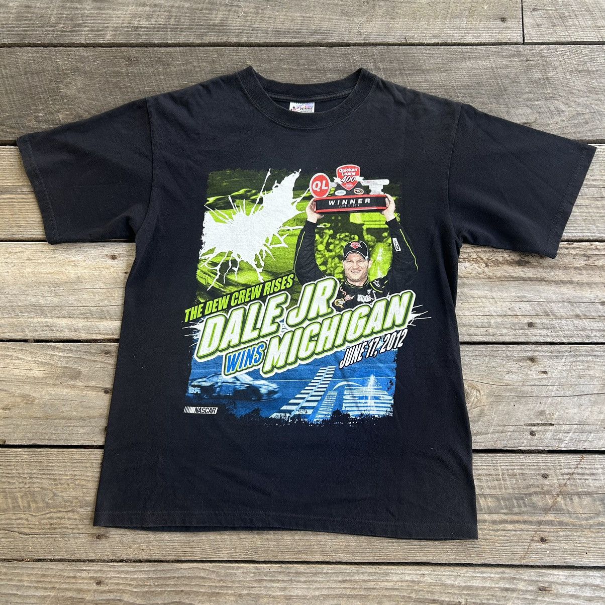 NASCAR Vintage NASCAR Dale Earnhardt Jr The Dark Knight Rises Shirt Size US M / EU 48-50 / 2 - 1 Thumbnail