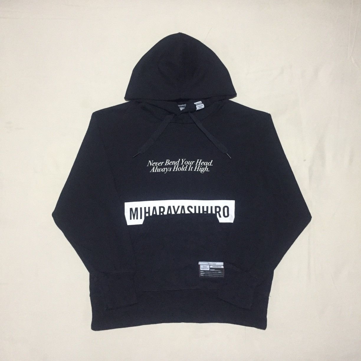 image of Miharayasuhiro X Gu Good Inspiration Hoodie in Black, Men's (Size Small)