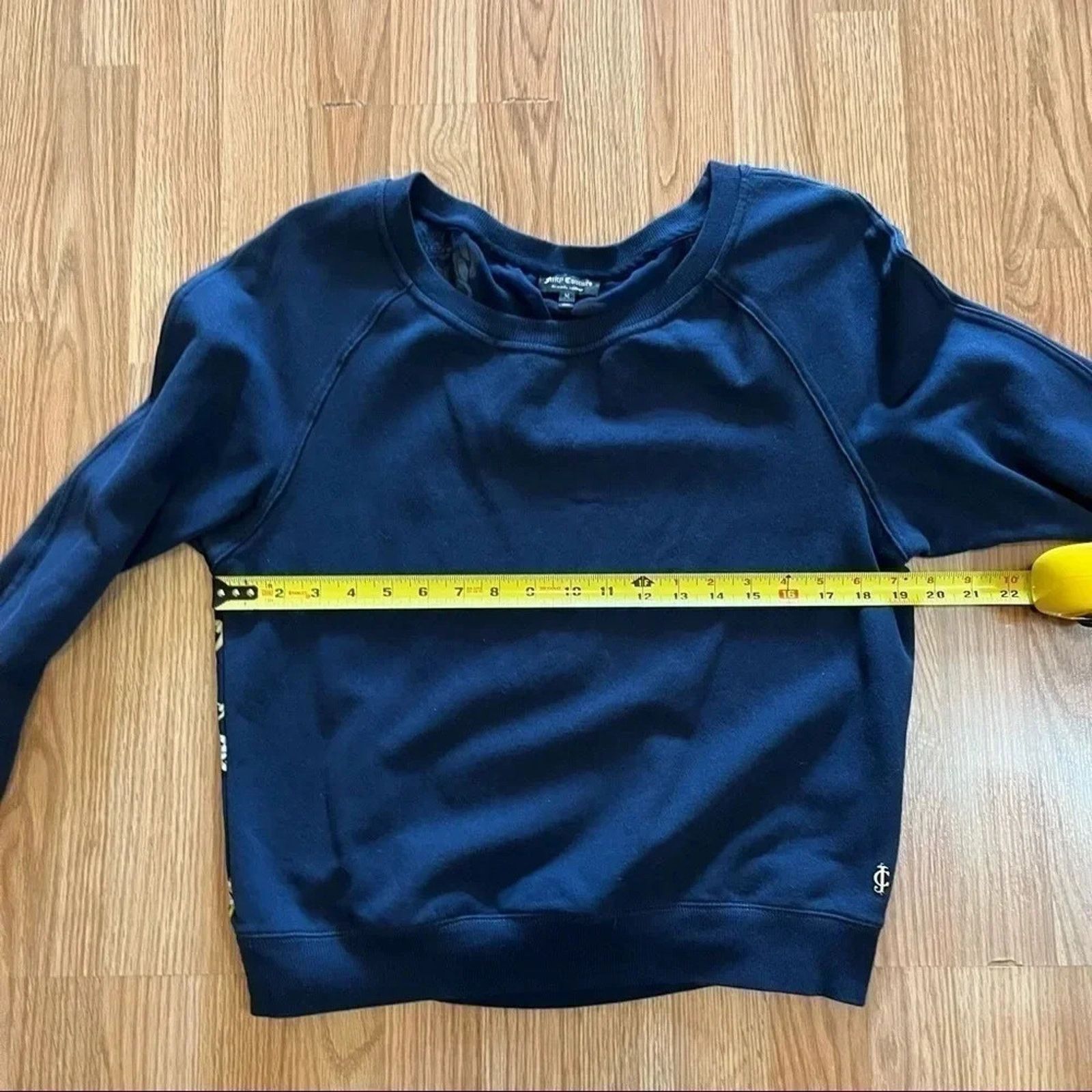 Juicy Couture Juicy Couture Navy Sheer Back Chains Long Sleeve Sweatshirt Size M / US 6-8 / IT 42-44 - 7 Thumbnail