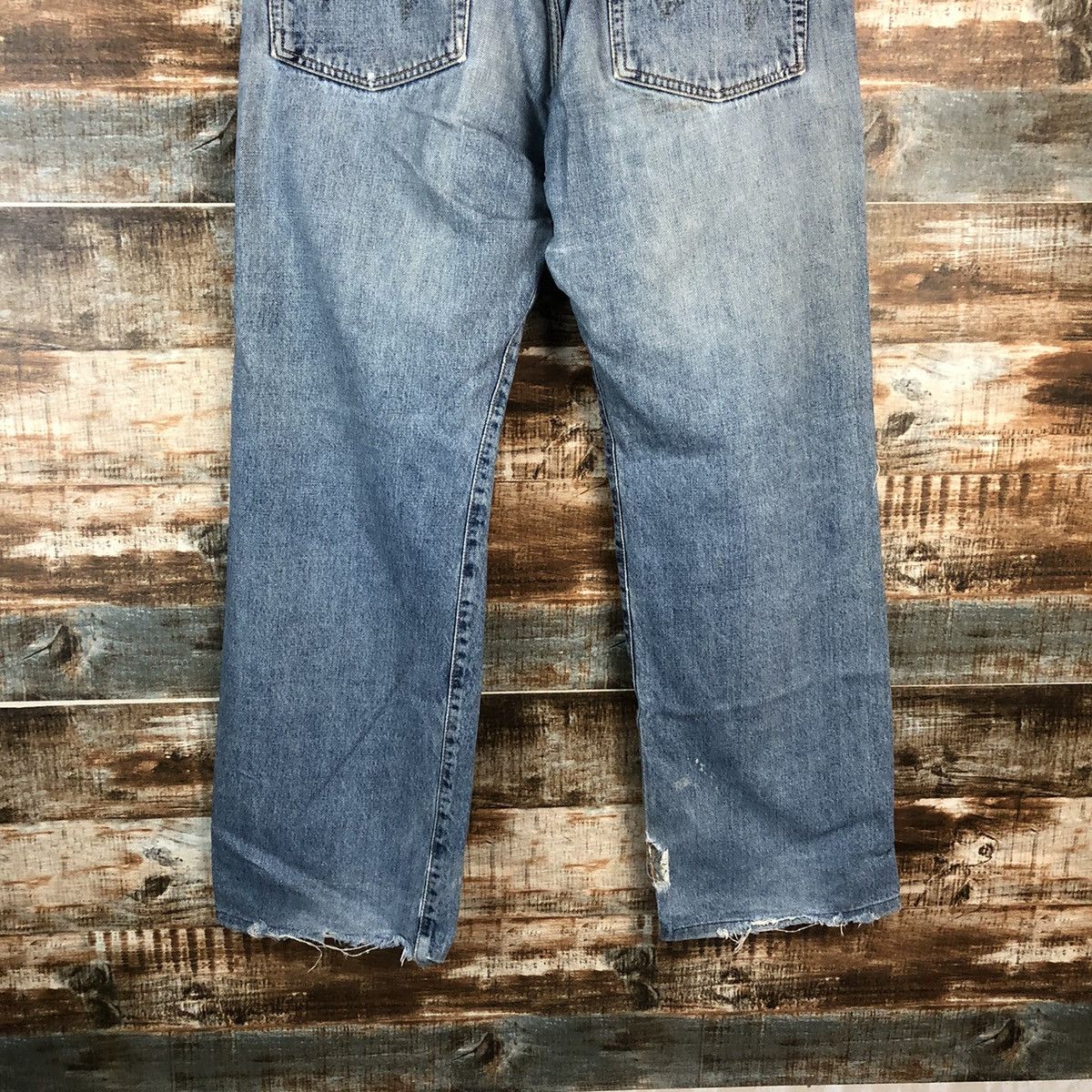 Edwin DLL Edwin Blue selvedge Distressed ripped Denim Pants #C250 Size US 34 / EU 50 - 18 Thumbnail