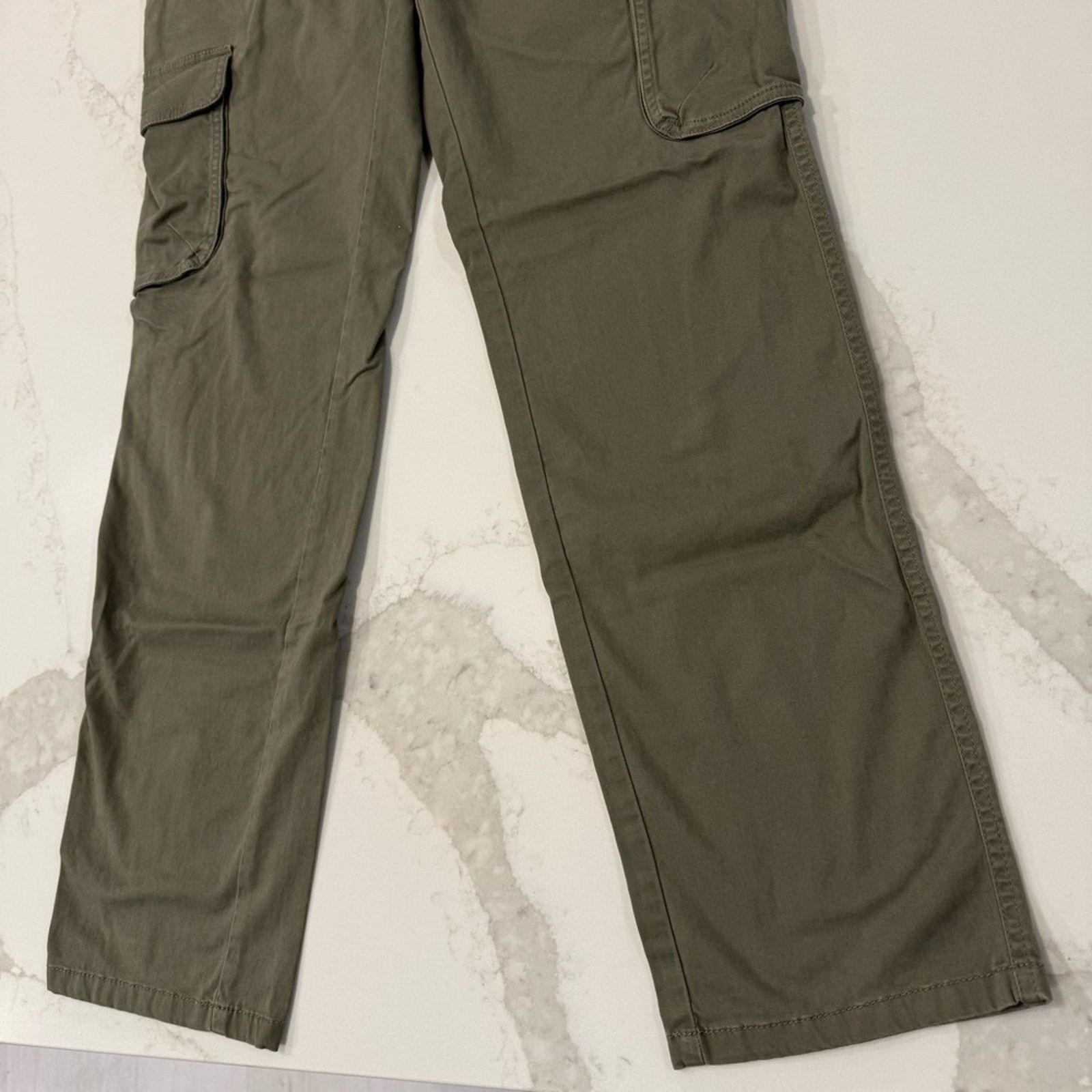 J. Jill J. Jill Chino Cargo Pants StraightLeg Womens 6 Stretch Olive Size 28" / US 6 / IT 42 - 2 Thumbnail