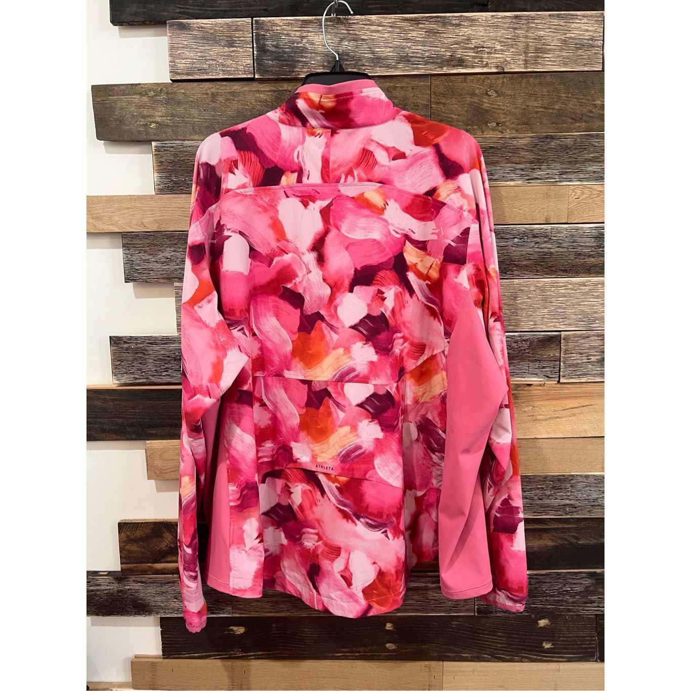 Athleta ATHLETA NWT Run With It Printed Jacket Painted Energy Coral Pink Zip plus sz 3X Size 3XL / US 20-22 - 3 Thumbnail