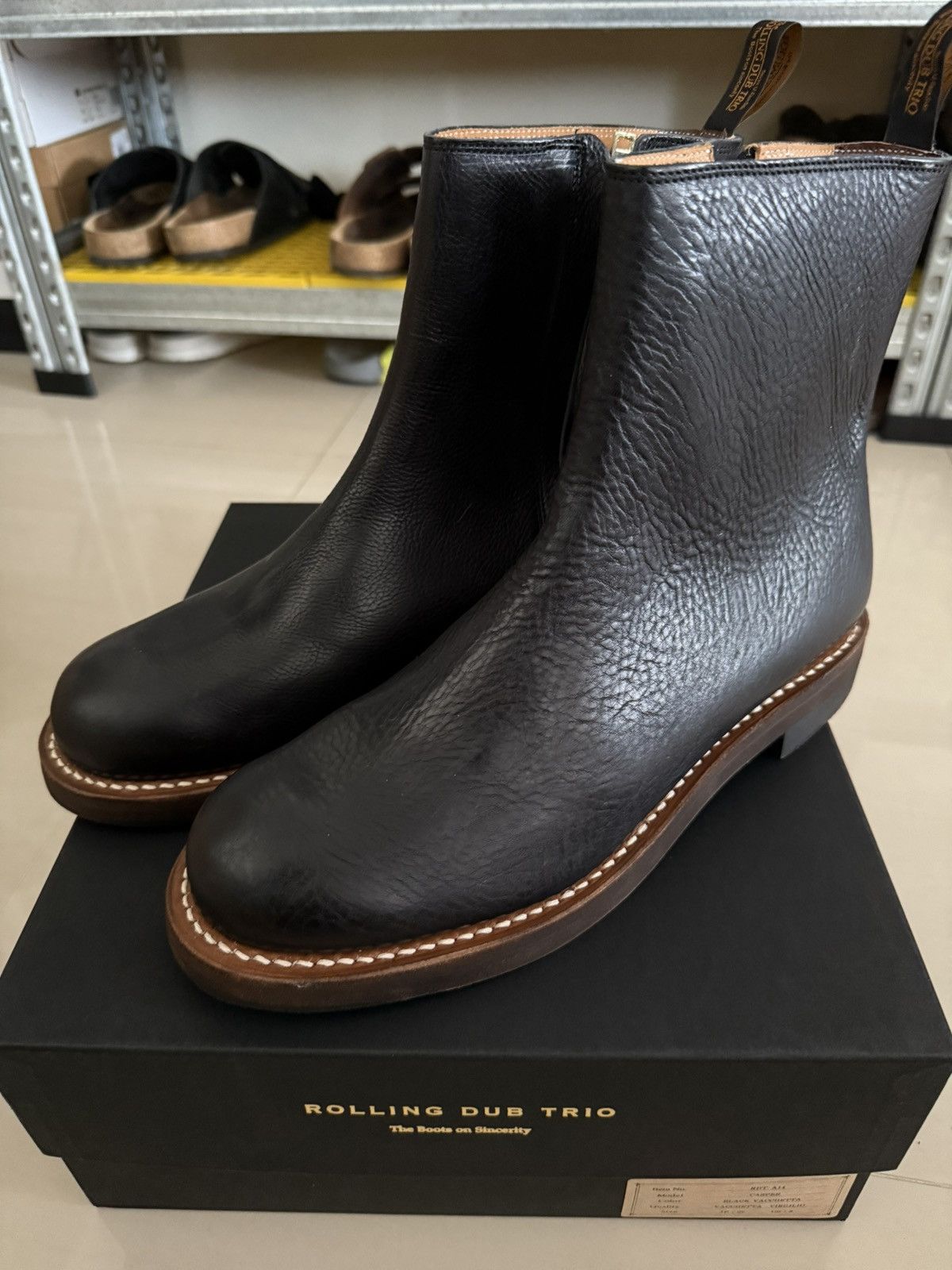 Rolling Dub Trio Sz9 Casper Black Vachetta | Grailed