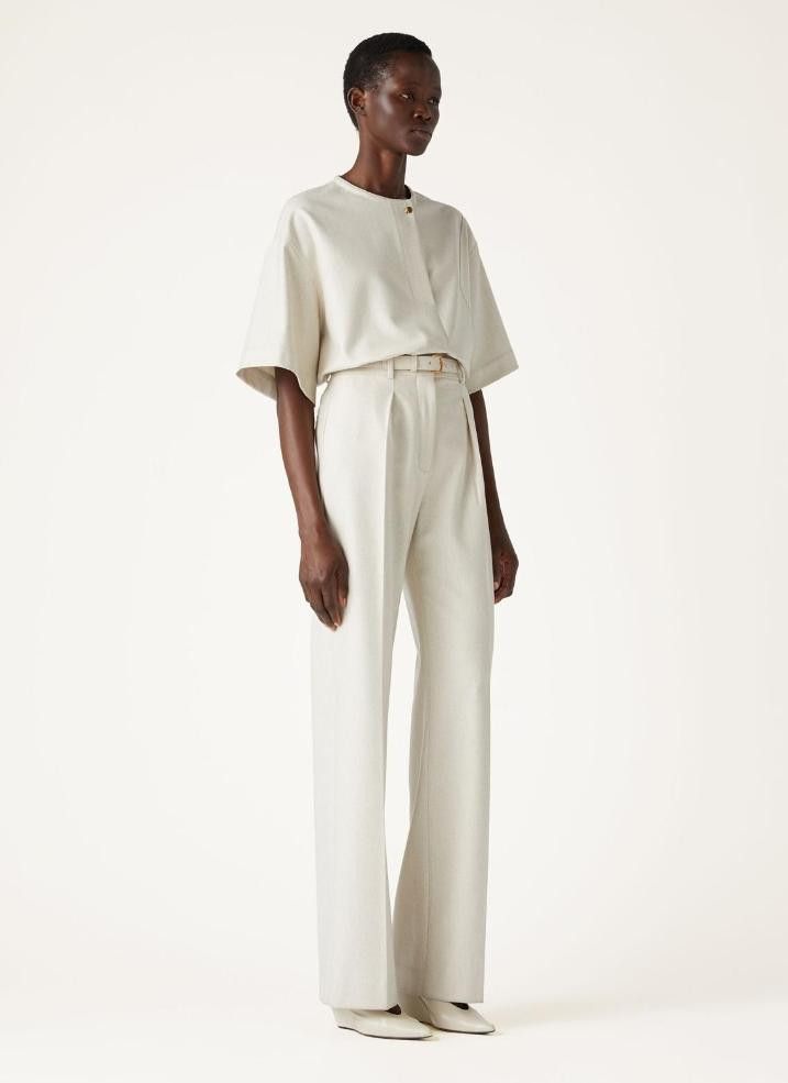 Loro Piana o1srvl11e0526 FAO4165 Adriana Shirt in Off-White Size S / US 4 / IT 40 - 4 Thumbnail