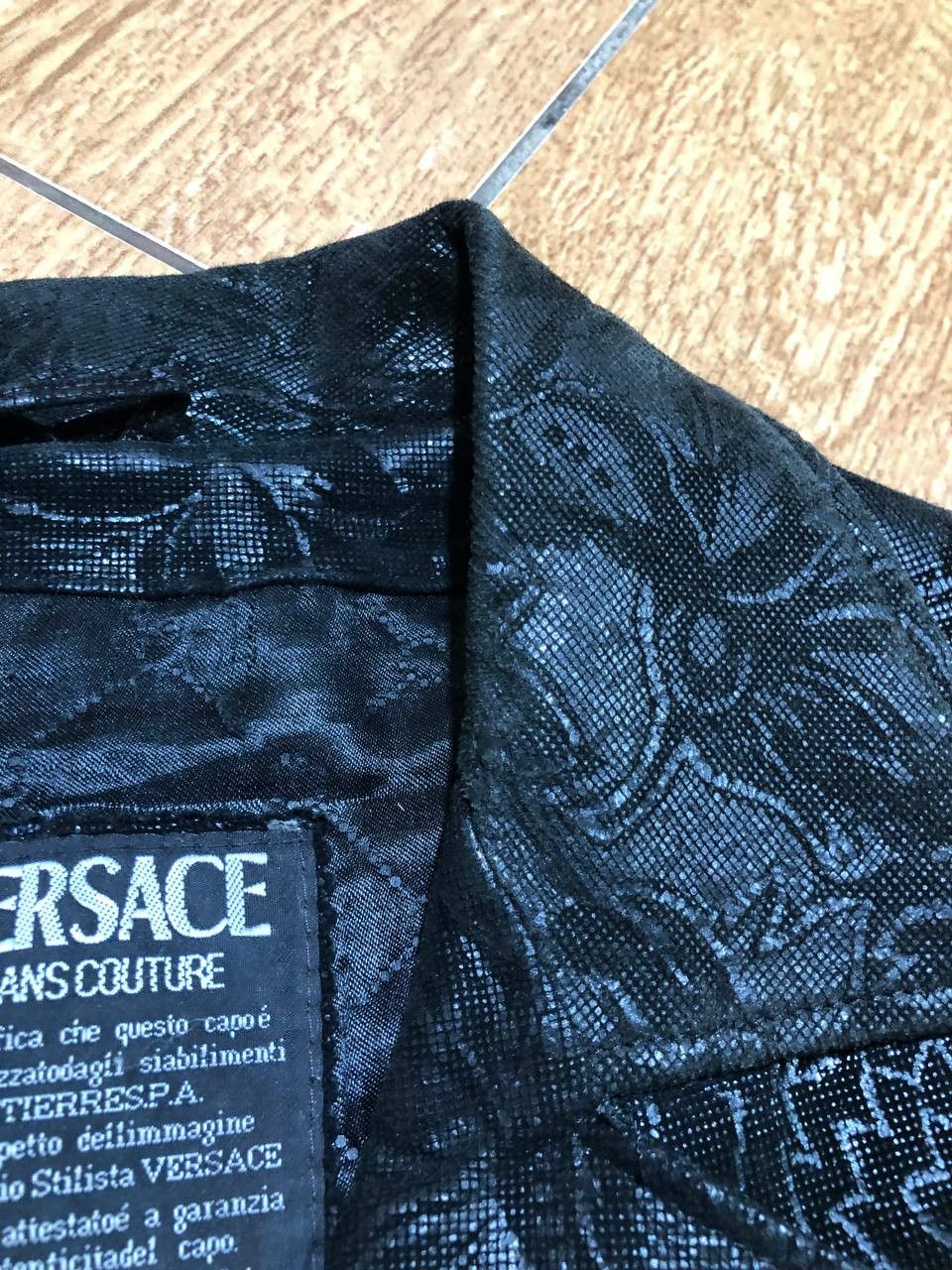 Versace Jeans Couture Versace Retro leather Floral Blazer Jacket Size US L / EU 52-54 / 3 - 21 Thumbnail