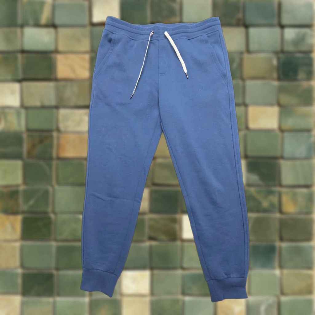 Vintage True Classic Fleece Jogger Sweatpants Mens Large Blue Regular Jogger Pants Gear Pattern Solid Slouchy Casual Mens Size US 33 - 1 Thumbnail