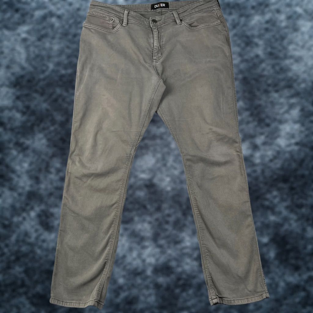 DUER DUER DU/ER No Sweat N2X Relaxed Taper Pants Stretch Chino 38x32 Grey Mens Size US 38 / EU 54 - 1 Thumbnail