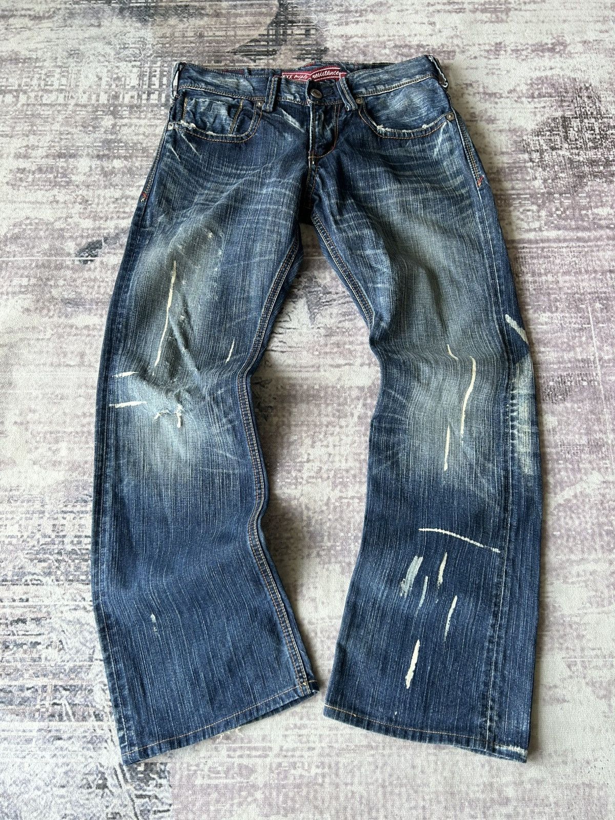 If Six Was Nine Flared Painter Style Liberto Jeans Size US 32 / EU 48 - 1 Thumbnail