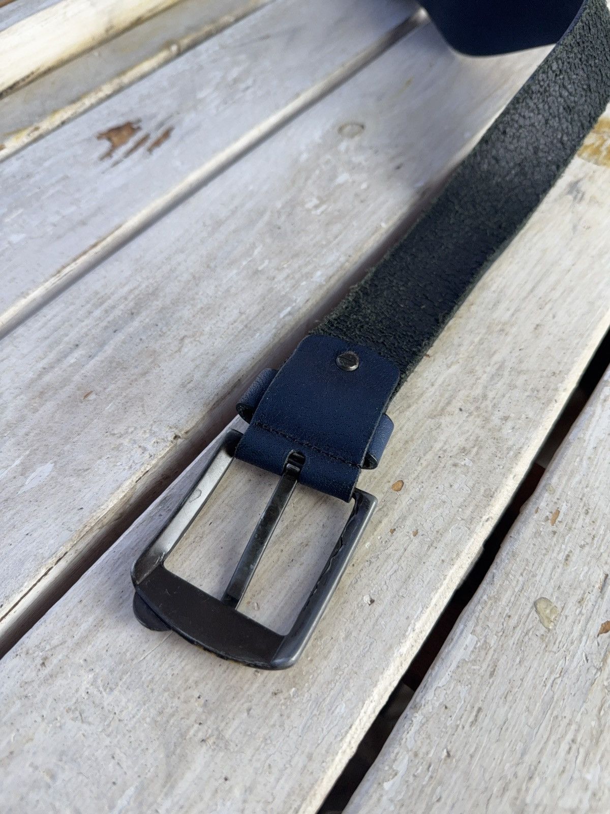Japanese Brand Vntg Leather Belt Y2K Style Burberry Punk Metal Avant Garde Size ONE SIZE - 8 Thumbnail