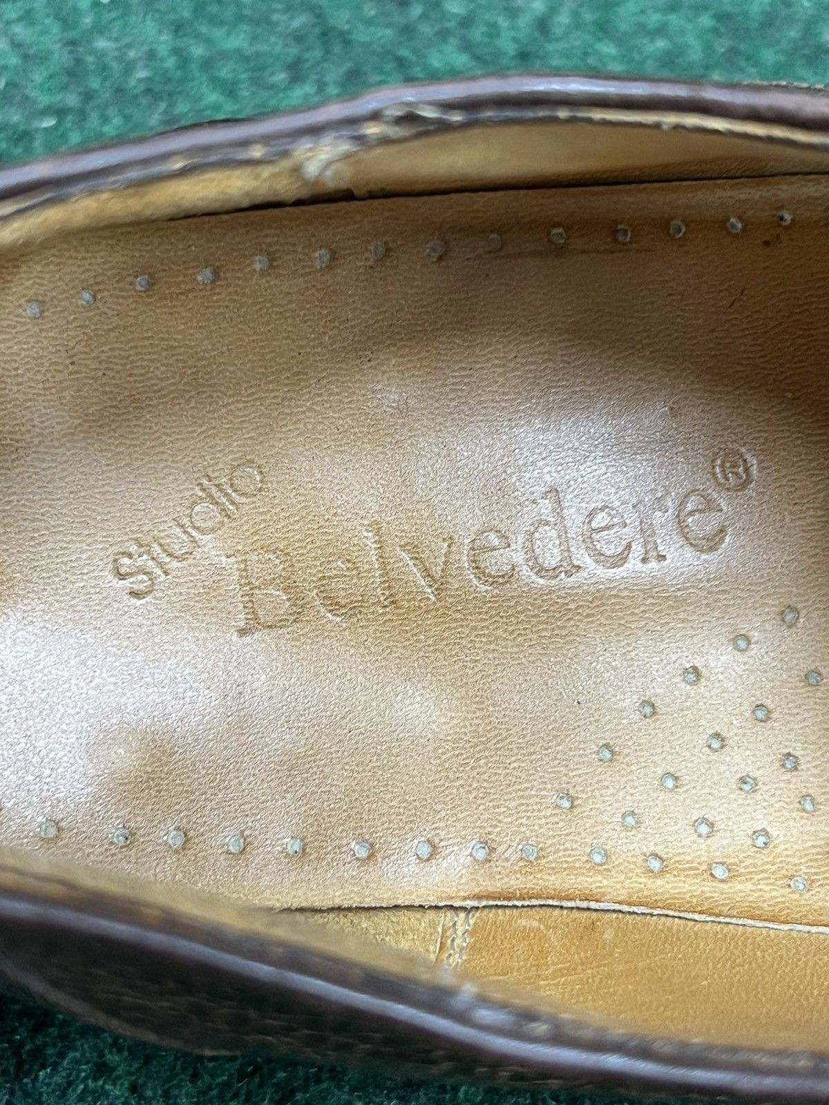 Belvedere Belvedere Genuine Ostrich Leather Oxford Shoes Size US 11 / EU 44 - 6 Thumbnail