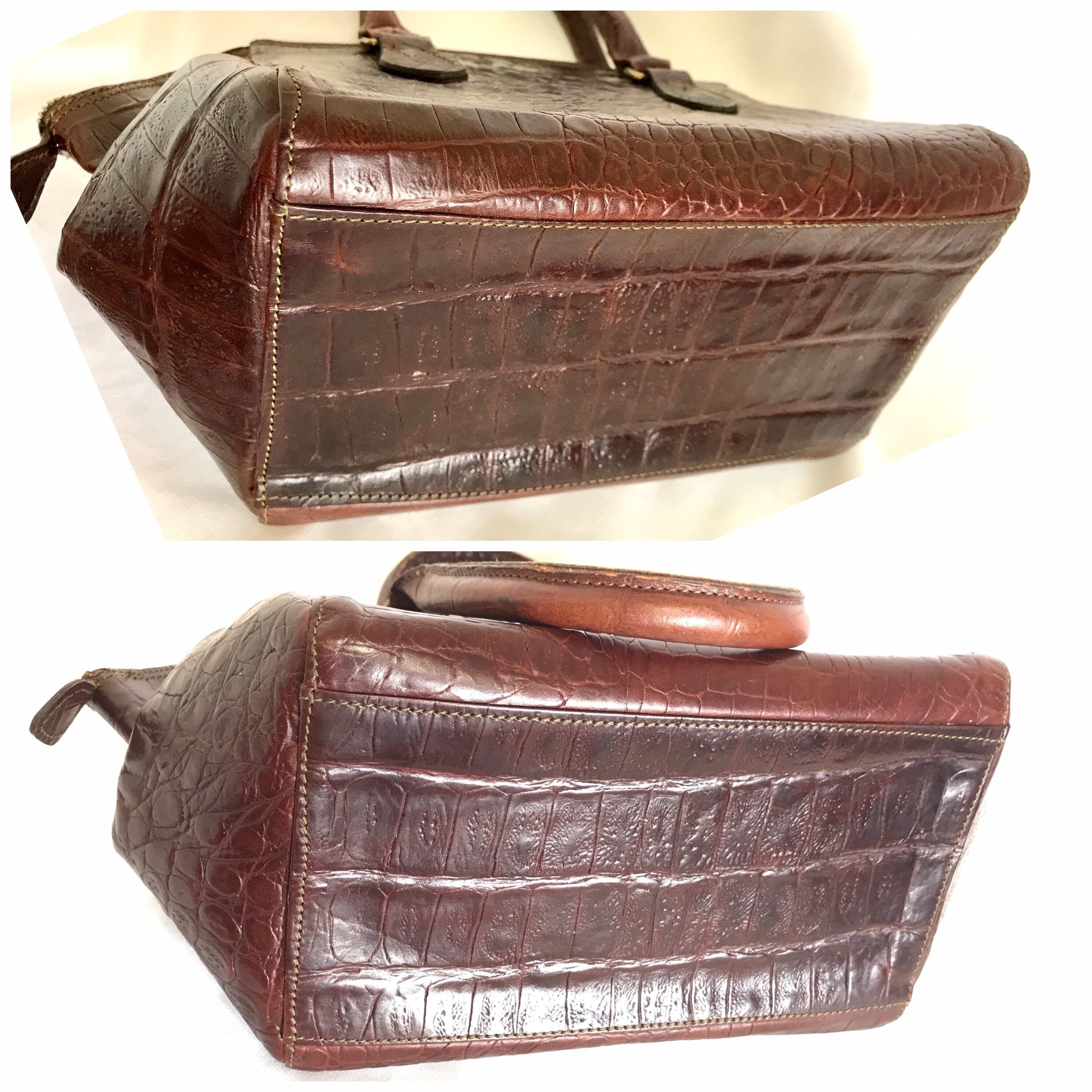 Mulberry Vintage Mulberry croc embossed leather mini doctor's bag Size ONE SIZE - 8 Thumbnail