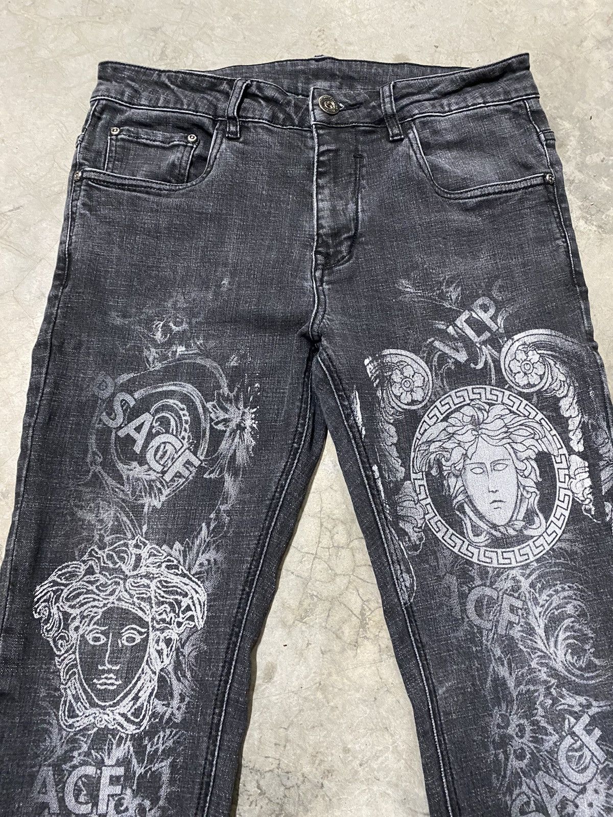Japanese Brand × Vintage 💥last call💥Japanese Denim Versace Painted Slim Stretch p96 Size US 32 / EU 48 - 6 Thumbnail