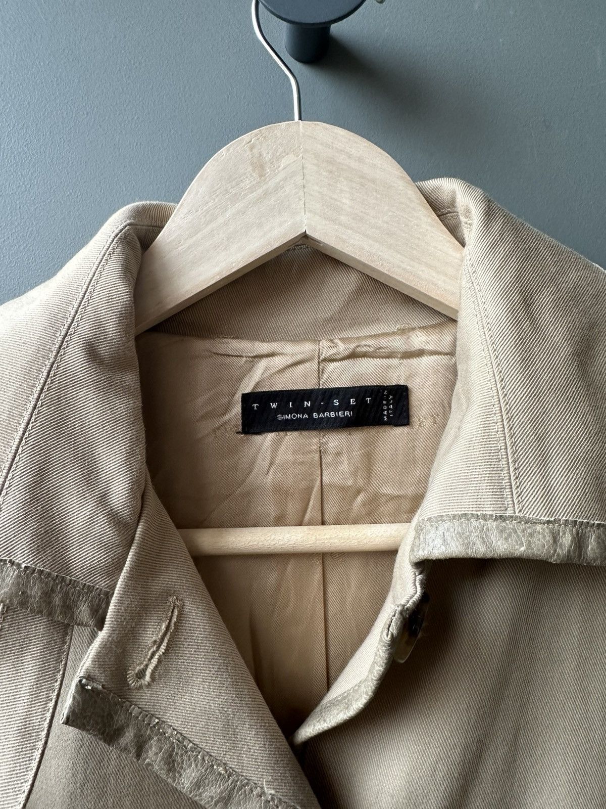 TWINSET Women's Twin Set Simona Barbieri Beige Lace Trench Size S Size S / US 4 / IT 40 - 3 Thumbnail