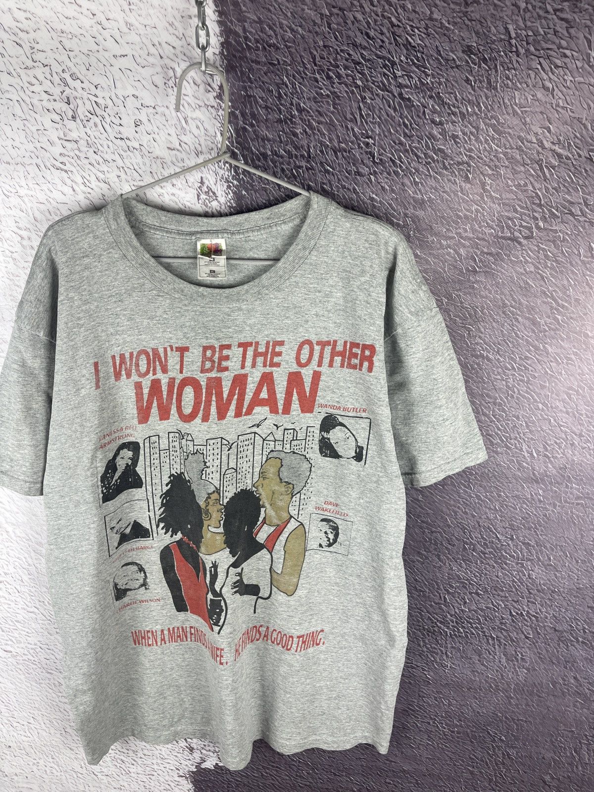 Fruit Of The Loom FOTL Vintage y2k man finds a wife he finds a good thing tee Size US XL / EU 56 / 4 - 5 Thumbnail