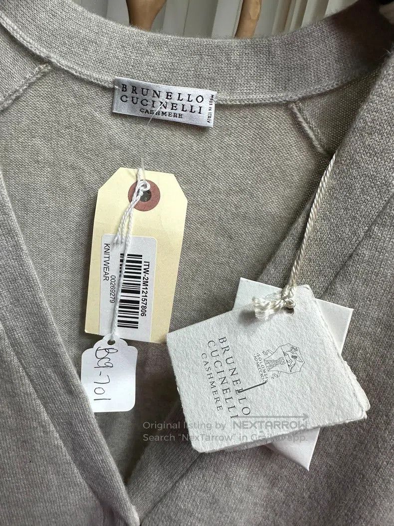 Brunello Cucinelli Brunello Cucinelli Women's V-neck Long Sleeve Cashmere Kni Size L / US 10 / IT 46 - 3 Thumbnail