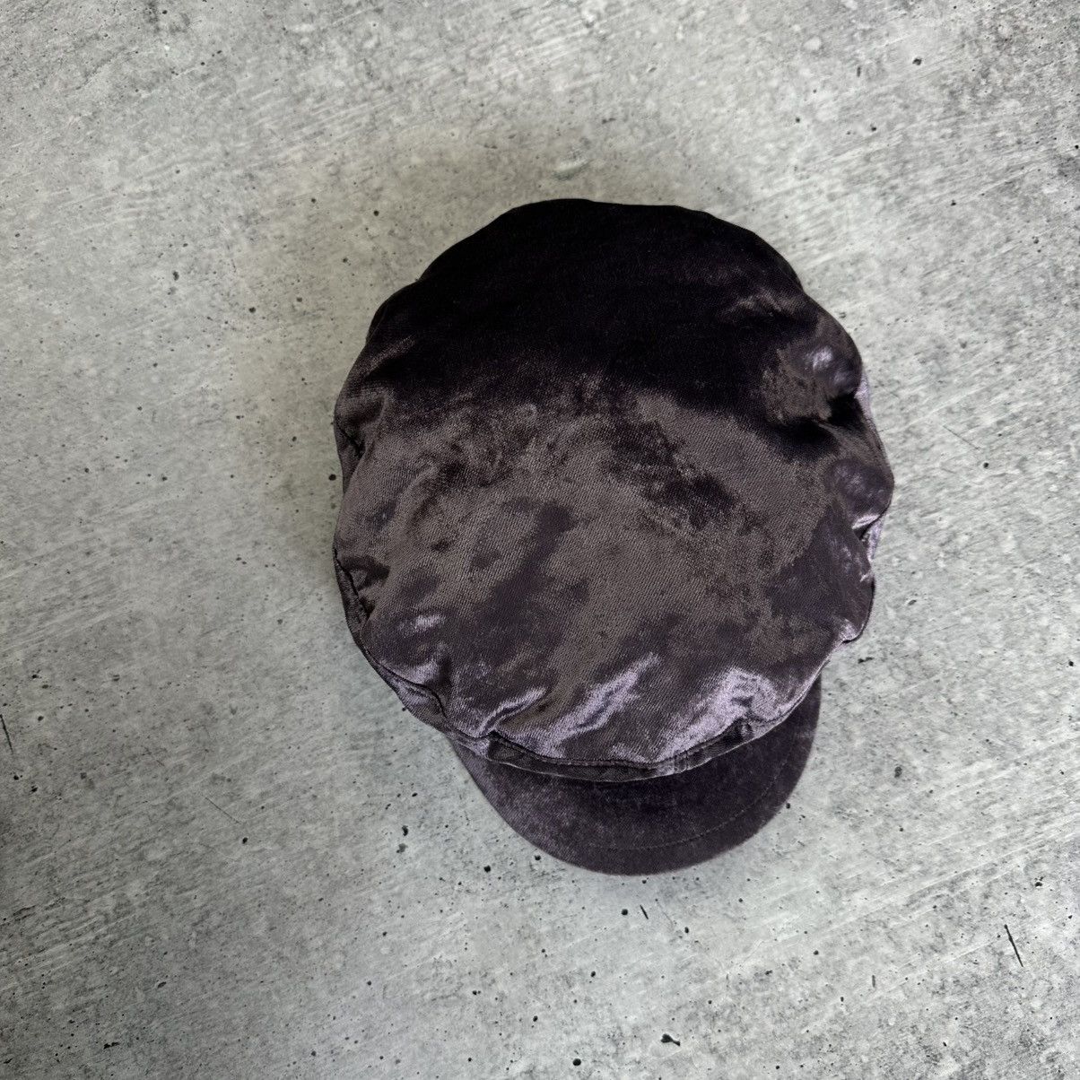 Brunello Cucinelli Brunello Cucinelli Velvet Shimmer Newsboy Hat Purple Women’s Size ONE SIZE - 4 Thumbnail