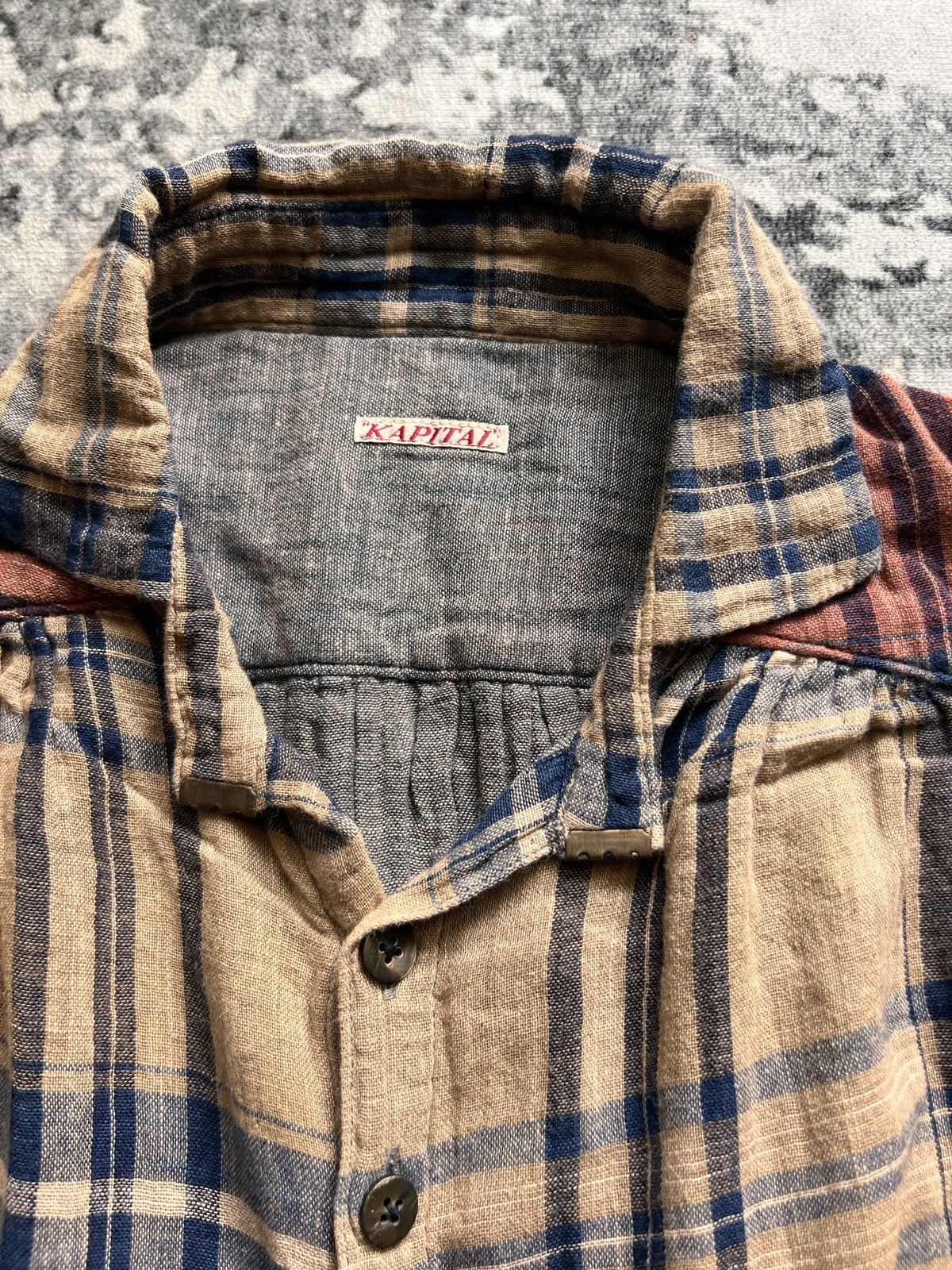 Kapital Kapital Checkered Poncho Button Up Shirt Size US S / EU 44-46 / 1 - 12 Thumbnail