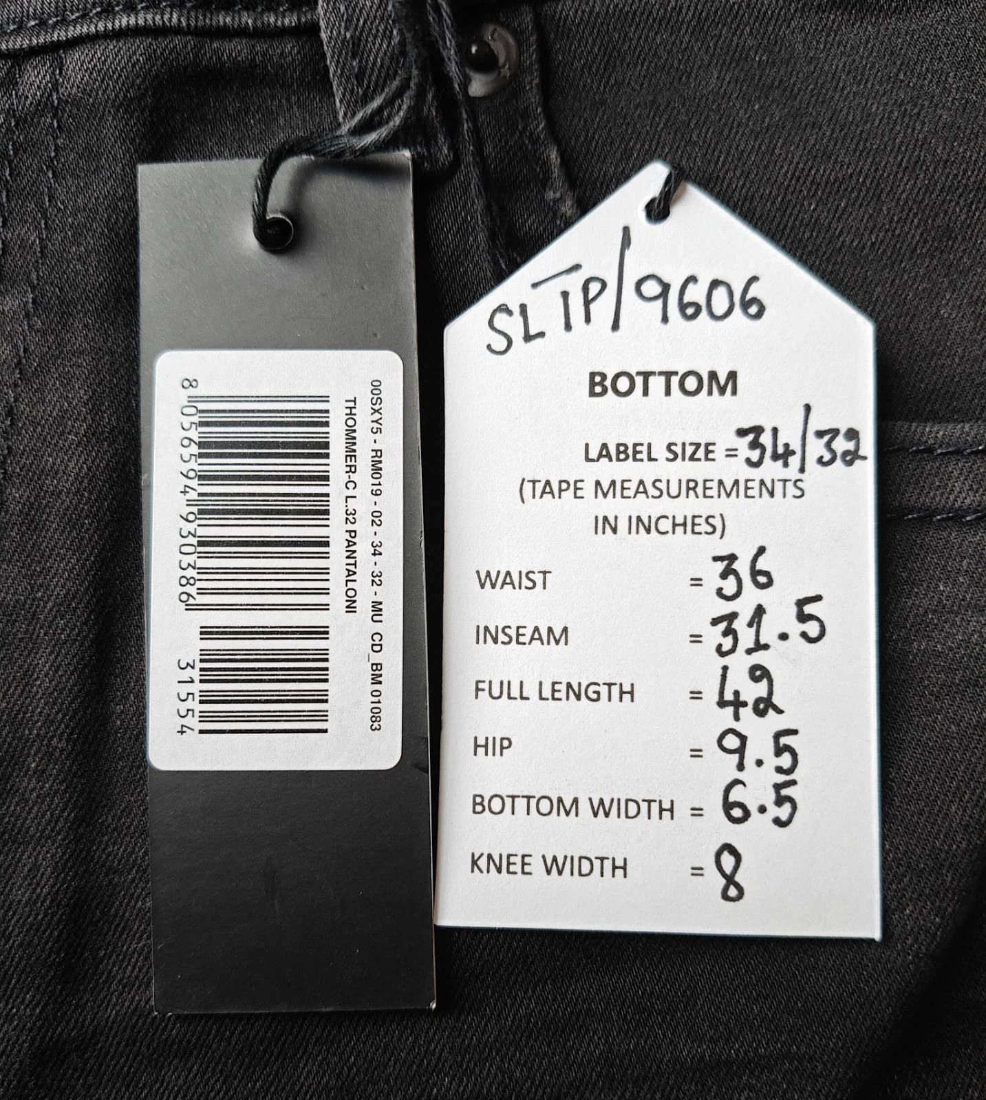 Diesel Diesel THOMMER-C L.32 MENS JEANS SLTP/9606 Size US 34 / EU 50 - 6 Thumbnail