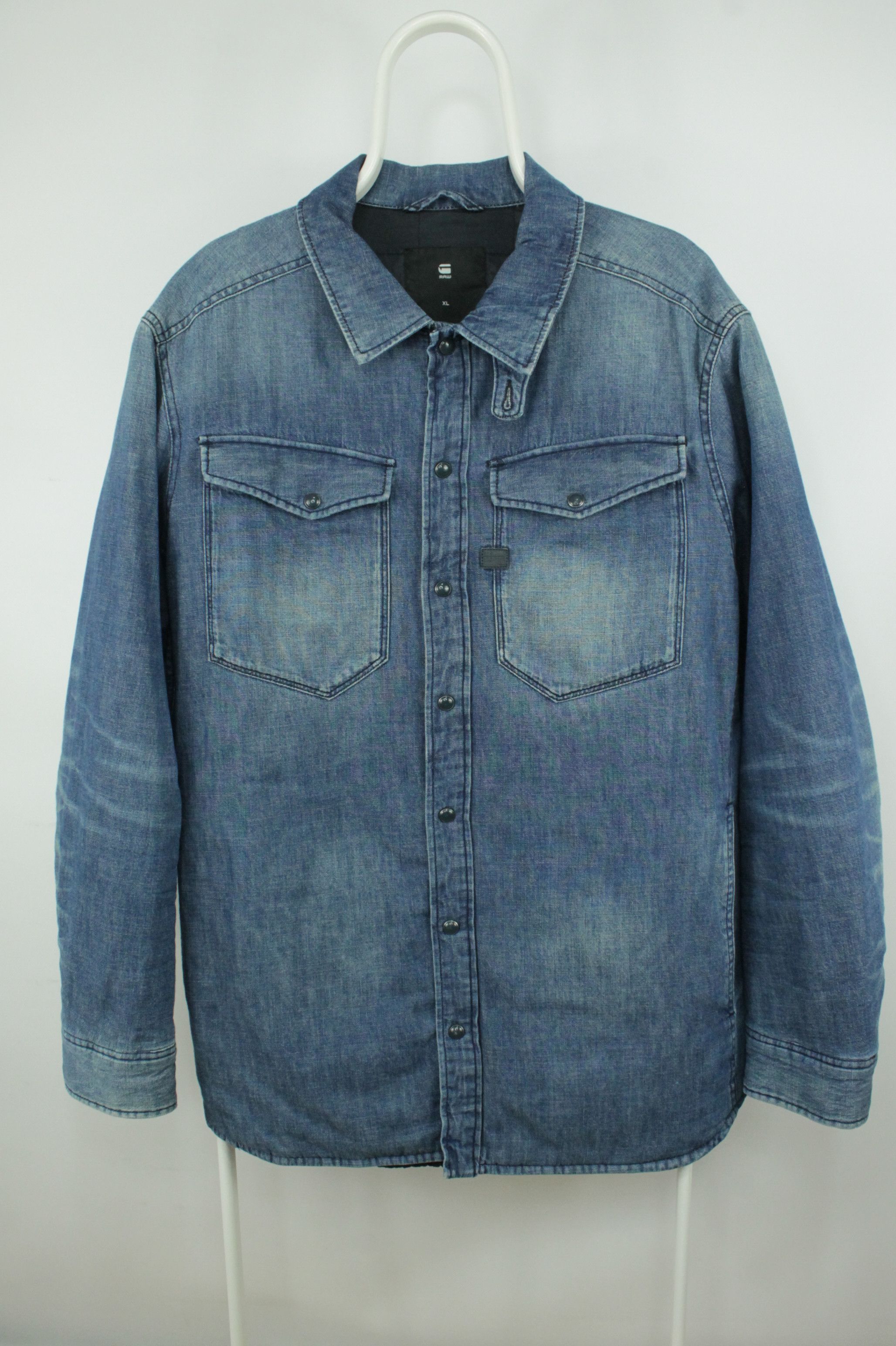 G-Star G-Star Raw 3301 Padded Denim Overshirt Jacket Size US XL / EU 56 / 4 - 5 Thumbnail