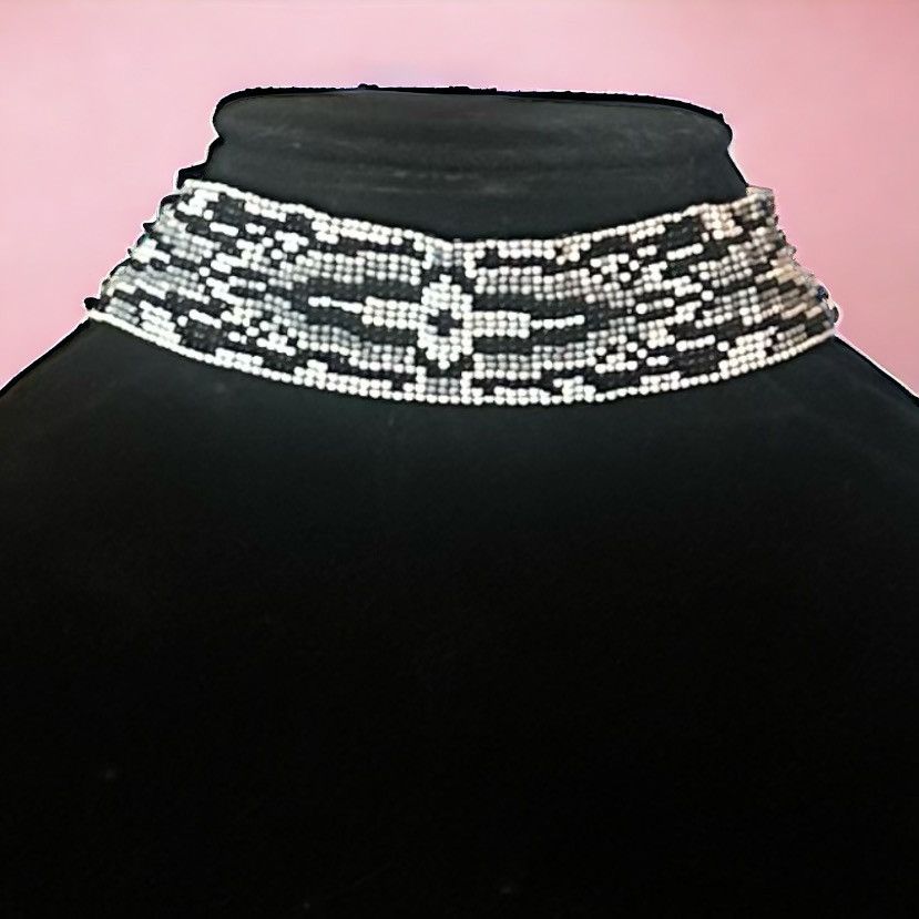 Vintage Vintage tribal woven seed bead adjustable choker necklace Size ONE SIZE - 1 Thumbnail