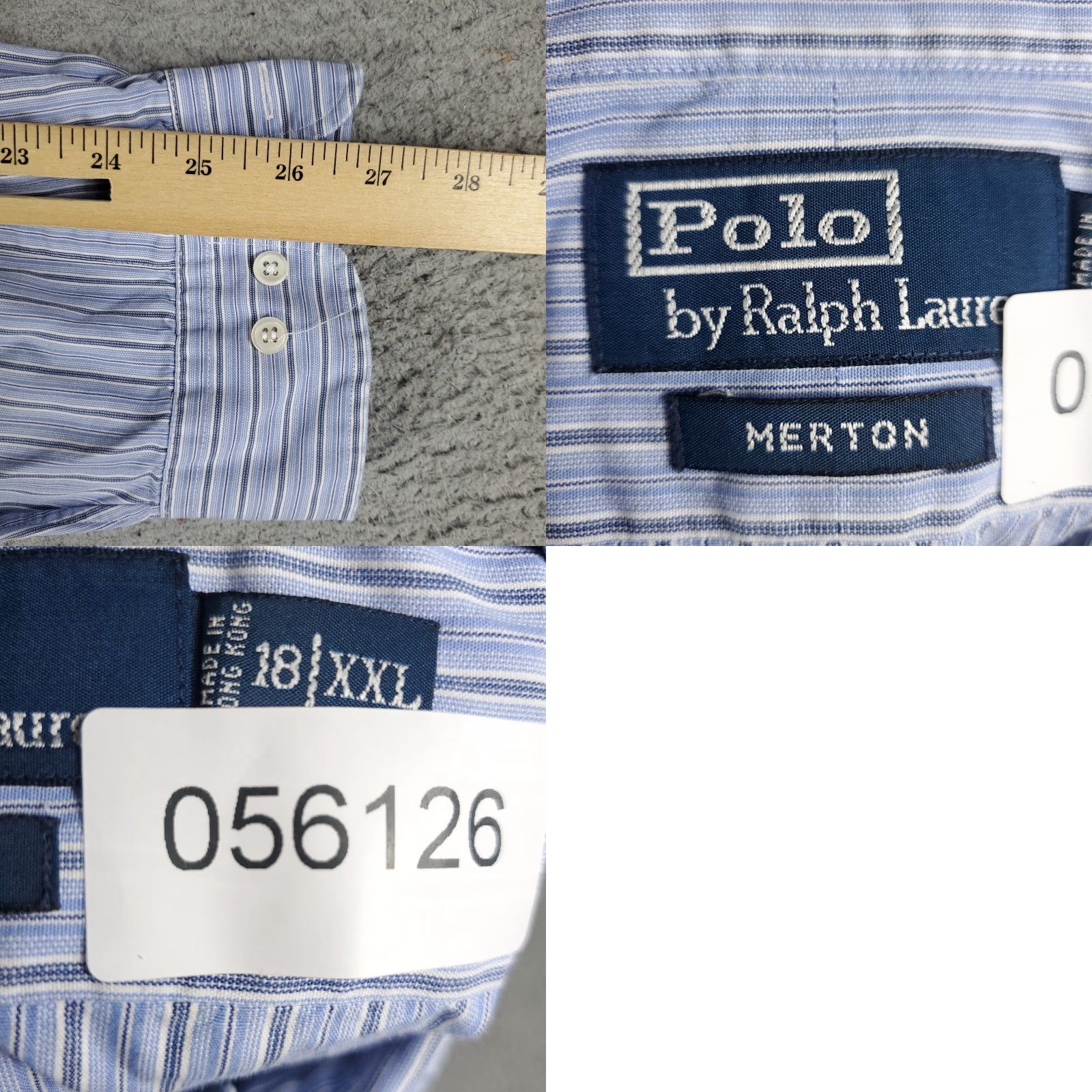 Ralph Lauren Ralph Lauren Shirt Men 2XL Blue Striped Button-Up Long Sleeve Casual Dress Shirt Size US XXL / EU 58 / 5 - 8 Thumbnail