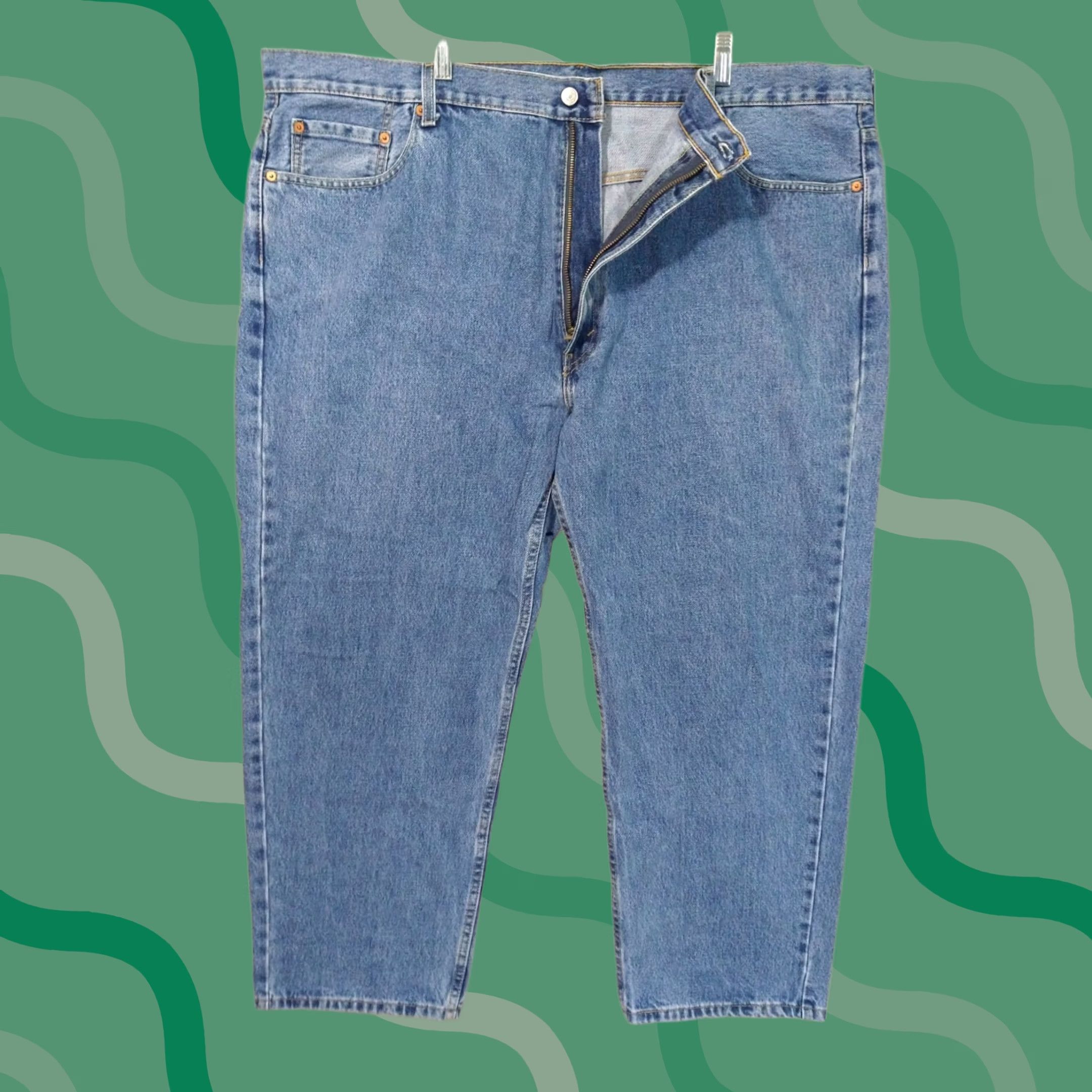 Levi's Levis 550 Jeans Mens 48x30 Blue Denim Relaxed Fit Tapered Leg Medium Wash Size US 32 / EU 48 - 1 Thumbnail