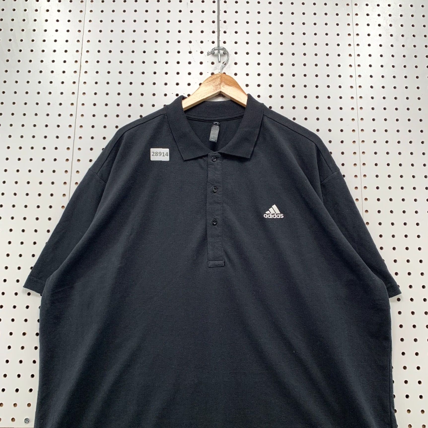 Adidas Adidas Collared Polo Shirt Mens XL Black Short Sleeve Embroidered Logo 28X34 Size US XL / EU 56 / 4 - 2 Thumbnail