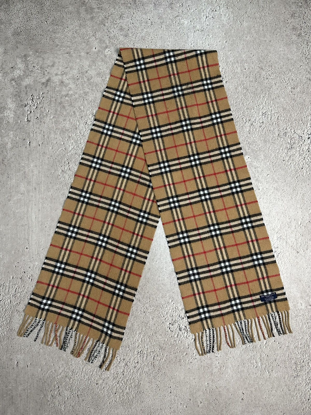 Burberry Burberry Nova Check Lambswool Scarf Beige Large 190x31cm Size ONE SIZE - 6 Thumbnail