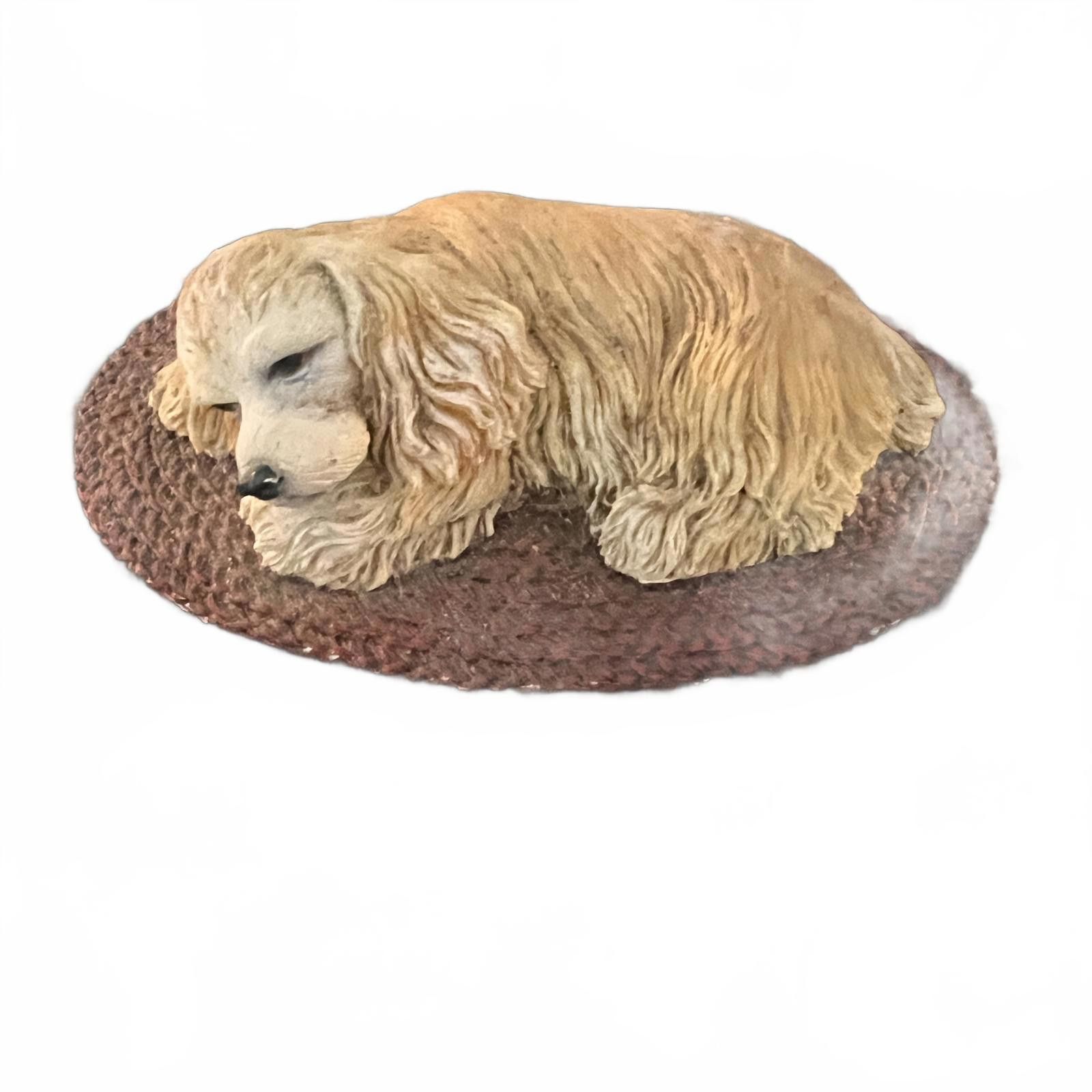 Other Decorative Sleeping Dog Figurine on Oval Base Size ONE SIZE - 1 Thumbnail