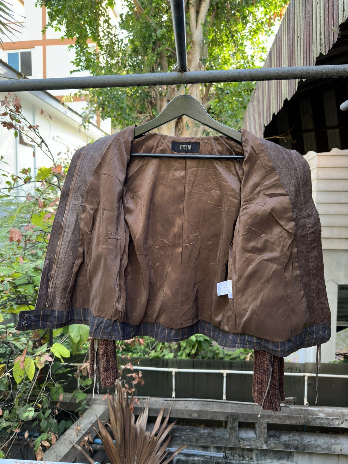Japanese Brand IVISUTO Hybrid Leather/Knit Jacket Size M / US 6-8 / IT 42-44 - 9 Thumbnail