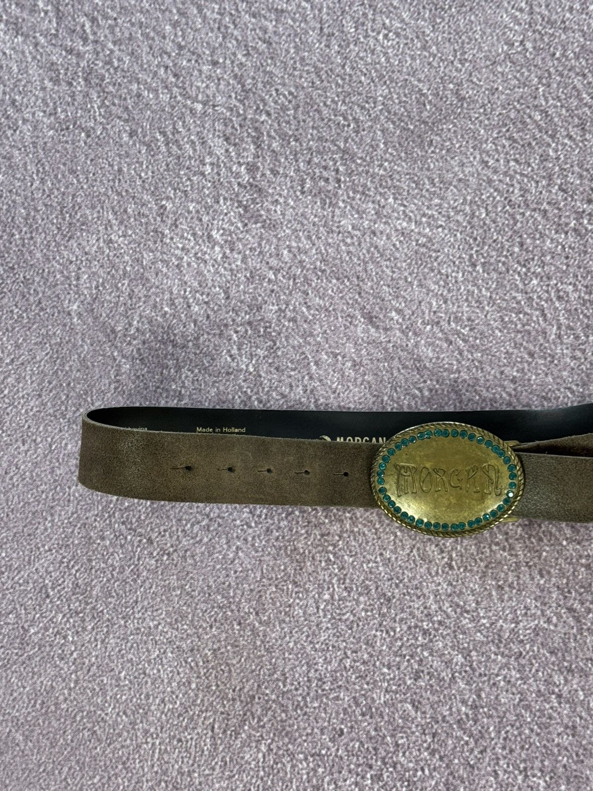 Hysteric Glamour Morgan Vintage 00s Big Metal Buckle Y2K Leather Belt Size ONE SIZE - 2 Thumbnail