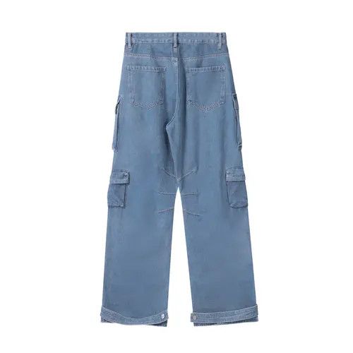 Jean Hip-hop retro men's American loose washed wide-leg jeans Size US 32 / EU 48 - 7 Thumbnail