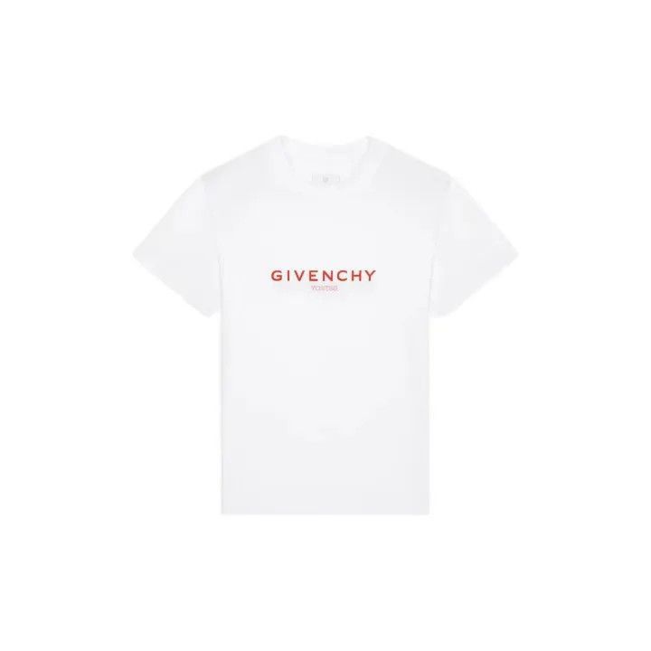Givenchy Givenchy Givenchy White Letter Print Slim Fit TShirt -2507 Size US M / EU 48-50 / 2 - 1 Thumbnail