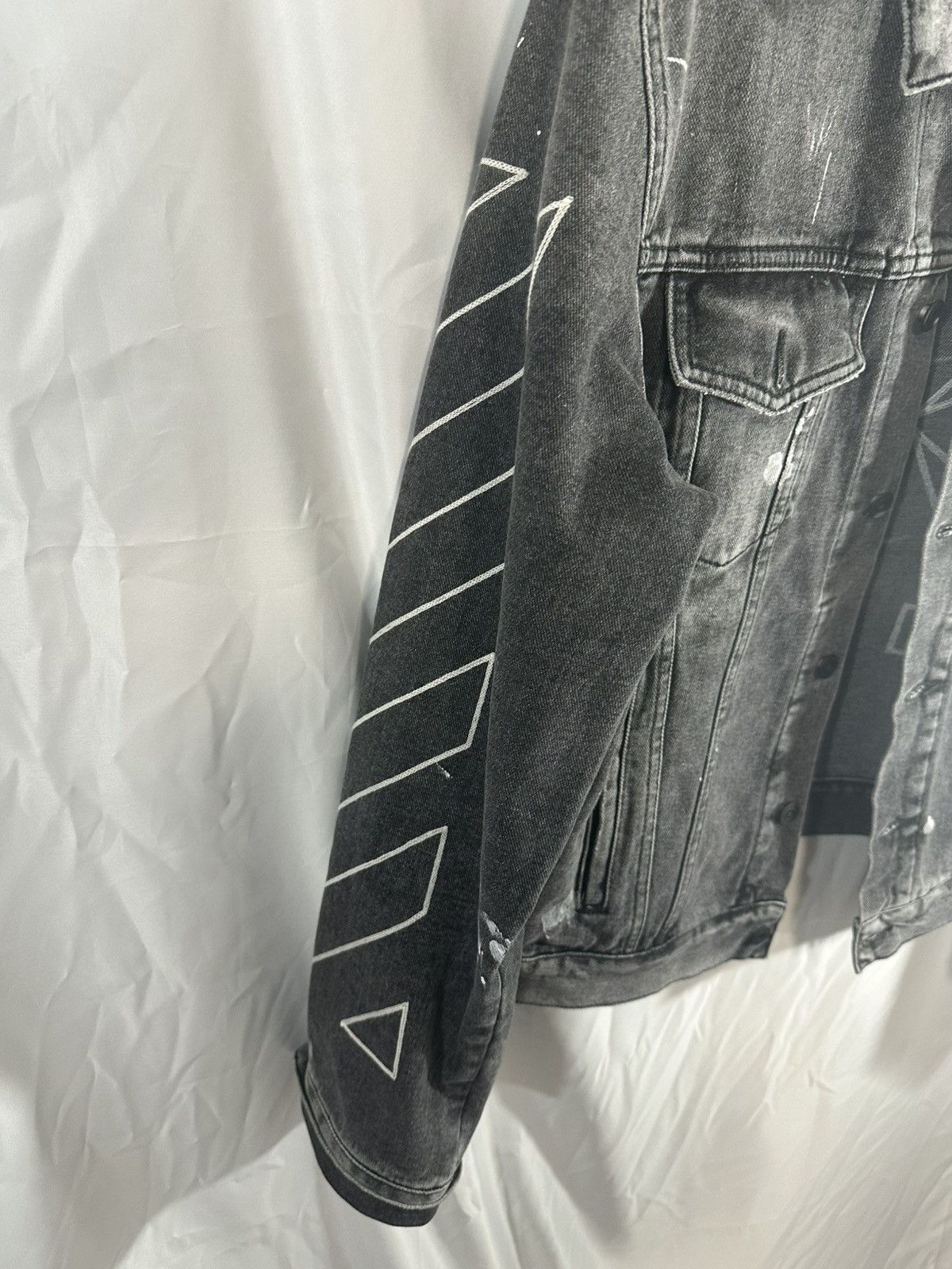 Off-White OFF WHITE DENIM STRIPER JACKET Size US L / EU 52-54 / 3 - 4 Thumbnail