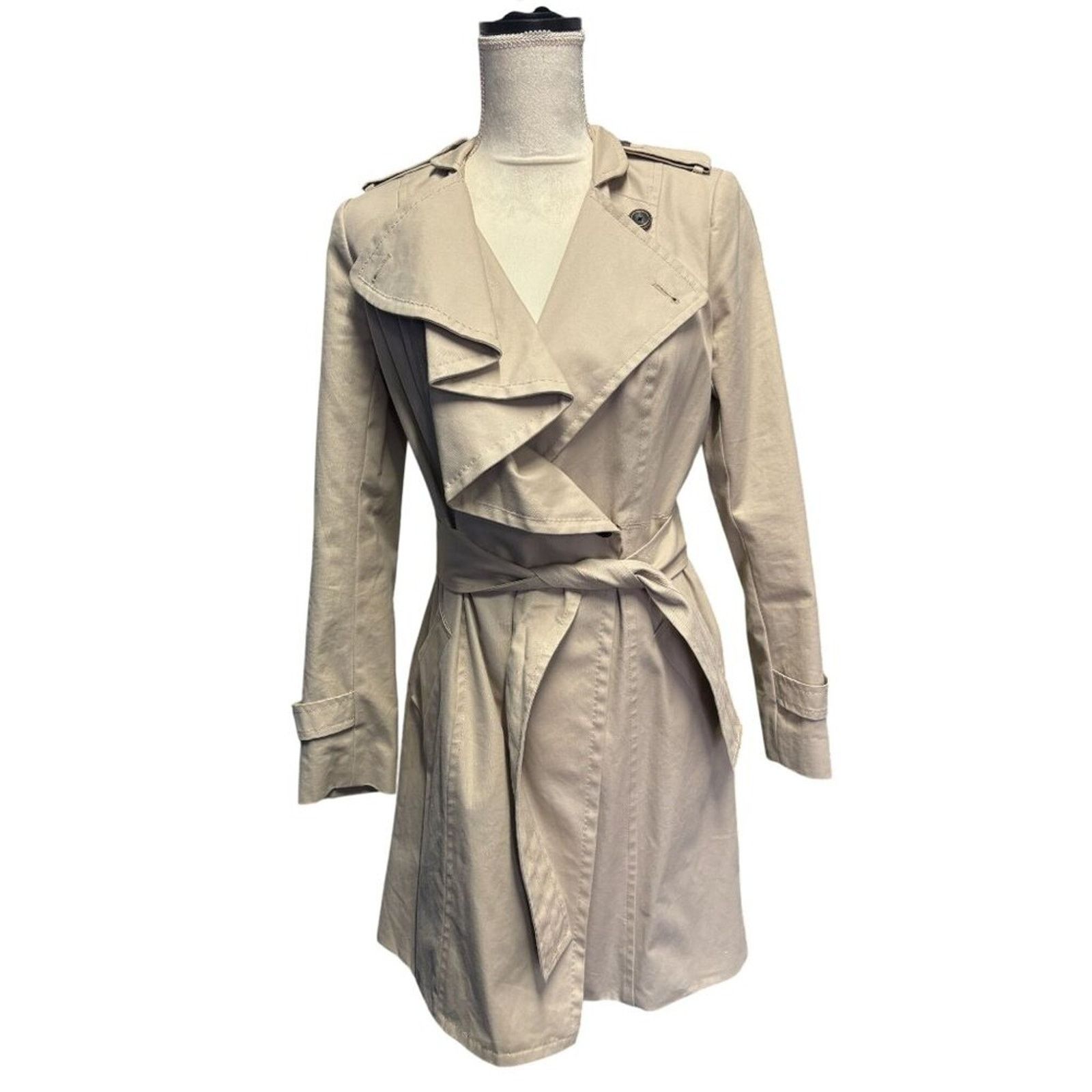 Diane von Furstenberg Diane Von Furstenberg Beige Belted Trench Coat Womens Size 4 Size XS / US 0-2 / IT 36-38 - 1 Thumbnail