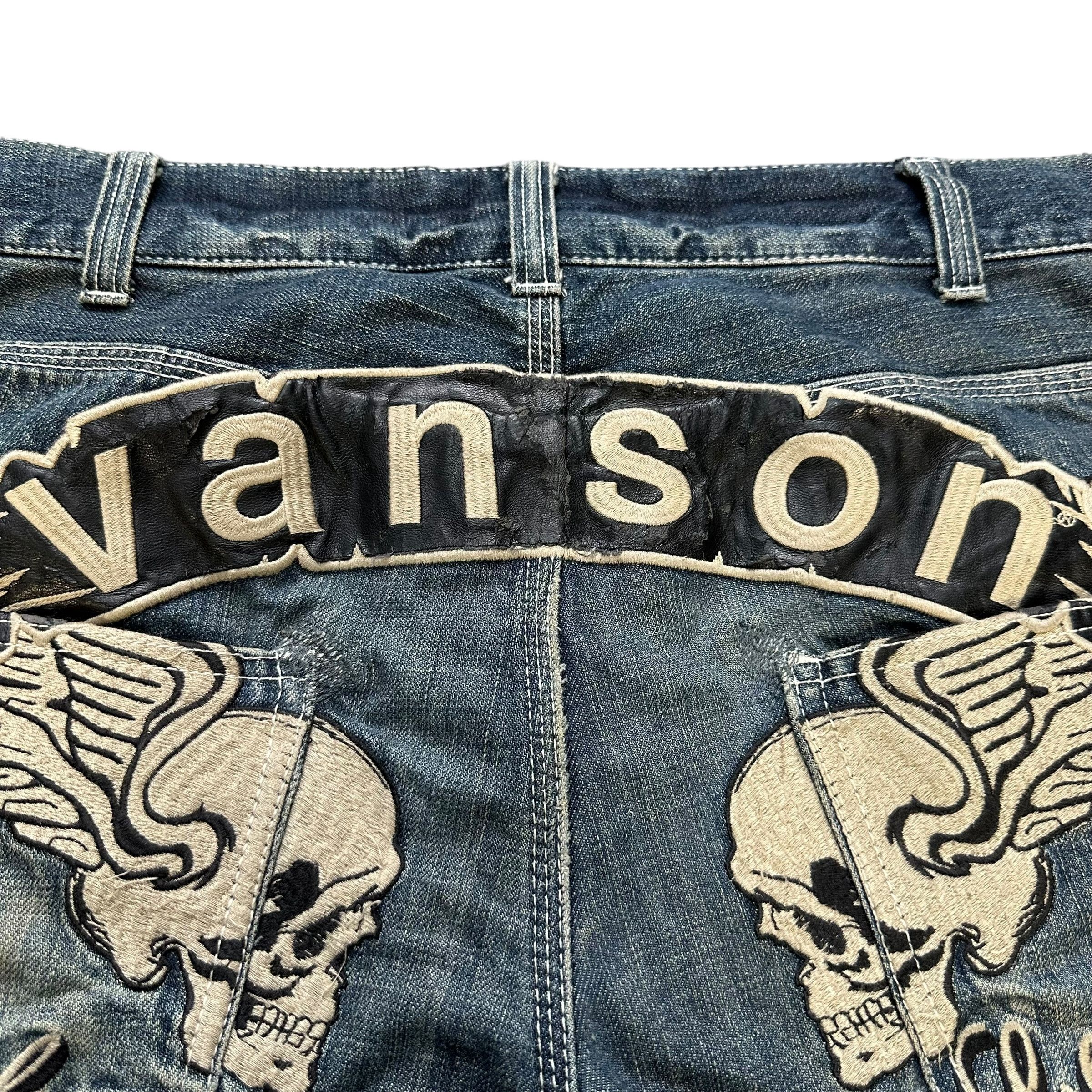 Vanson Leathers Vanson Leathers Embroidered Big Logo Denim Pant #A33-0742 Size US 36 / EU 52 - 3 Thumbnail