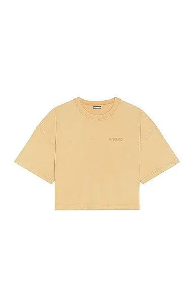 Jacquemus o1mle0526 Le Corto Short Sleeve T-Shirt in Light Brown Size US XL / EU 56 / 4 - 1 Thumbnail
