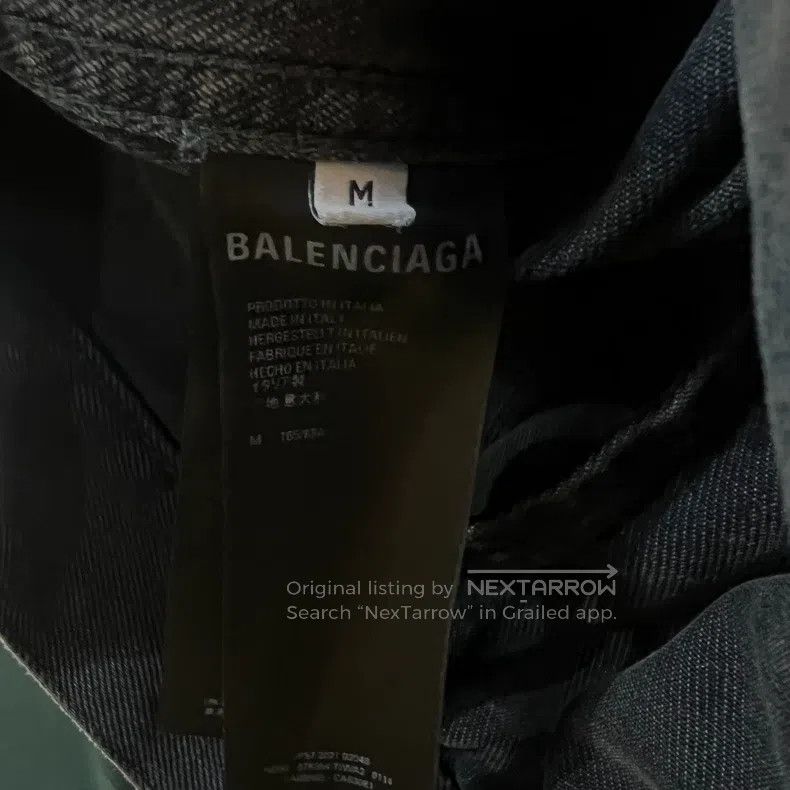 Balenciaga Balenciaga Black Denim Jacket, Size M Size US M / EU 48-50 / 2 - 4 Thumbnail