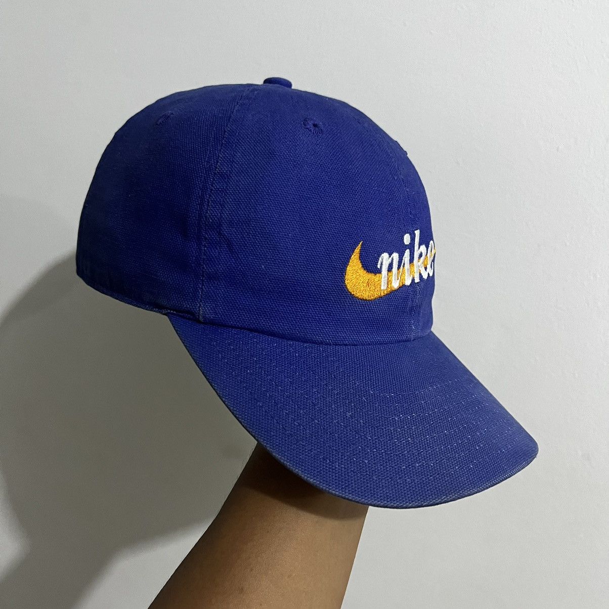 Nike × Vintage Vintage 90s Nike Dad Cap Embroidered Logo 58cm Size ONE SIZE - 2 Thumbnail