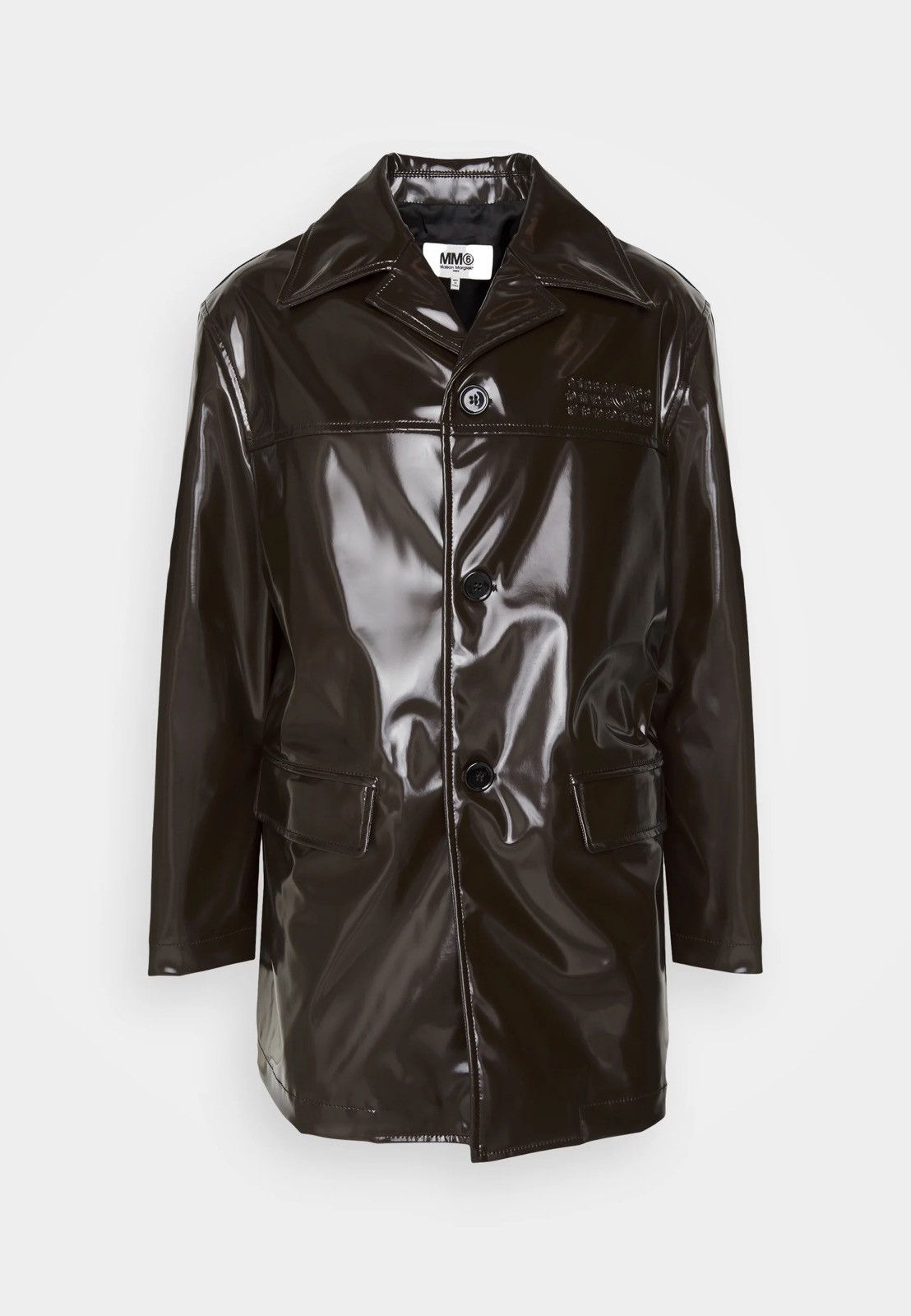 Maison Margiela !DS! SS23 Maison Margiela Faux Leather Brown Patent Jacket Size M / US 6-8 / IT 42-44 - 3 Thumbnail