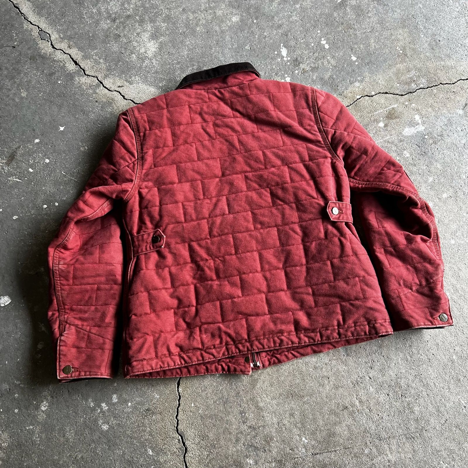 Carhartt × Vintage Carhartt WOMENS pink brick pattern work wear jacket Size US M / EU 48-50 / 2 - 5 Thumbnail