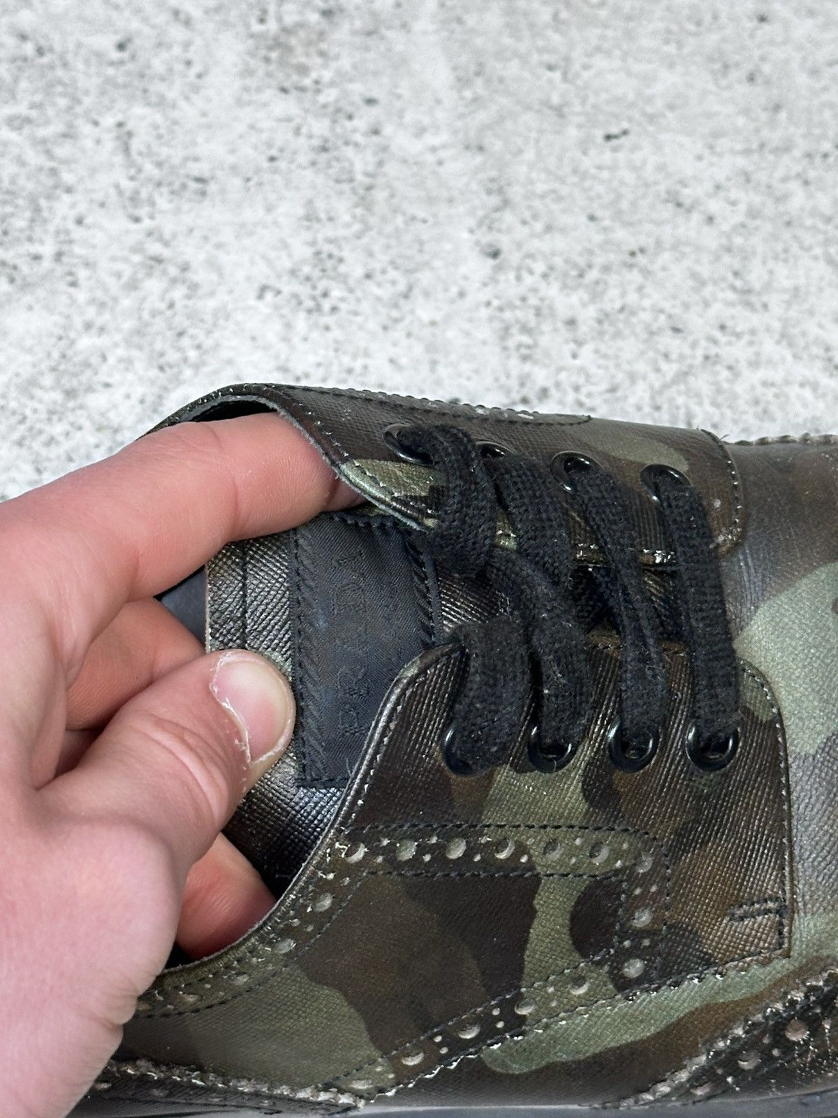 Prada Prada Mens Camo Full Brogue Derby Shoes size - 44/45 us - 11 Size US 11 / EU 44 - 14 Thumbnail