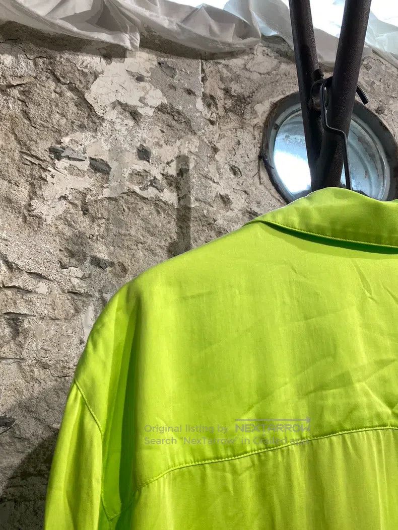 Martine Rose Martine Rose Neon Green Fake Two-Piece Shirt Size US XS / EU 42 / 0 - 6 Thumbnail