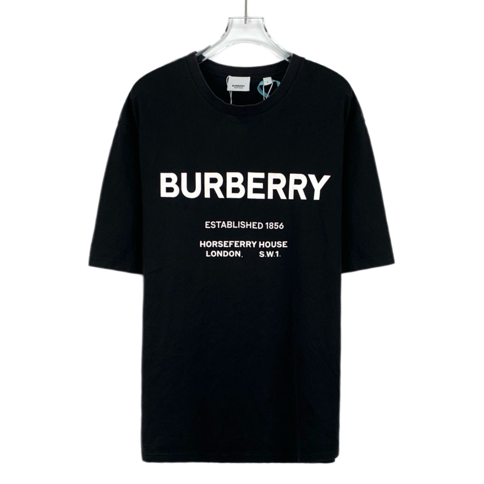 Burberry Burberry Logo Print Cotton T-Shirt Black (L) Size US L / EU 52-54 / 3 - 1 Thumbnail