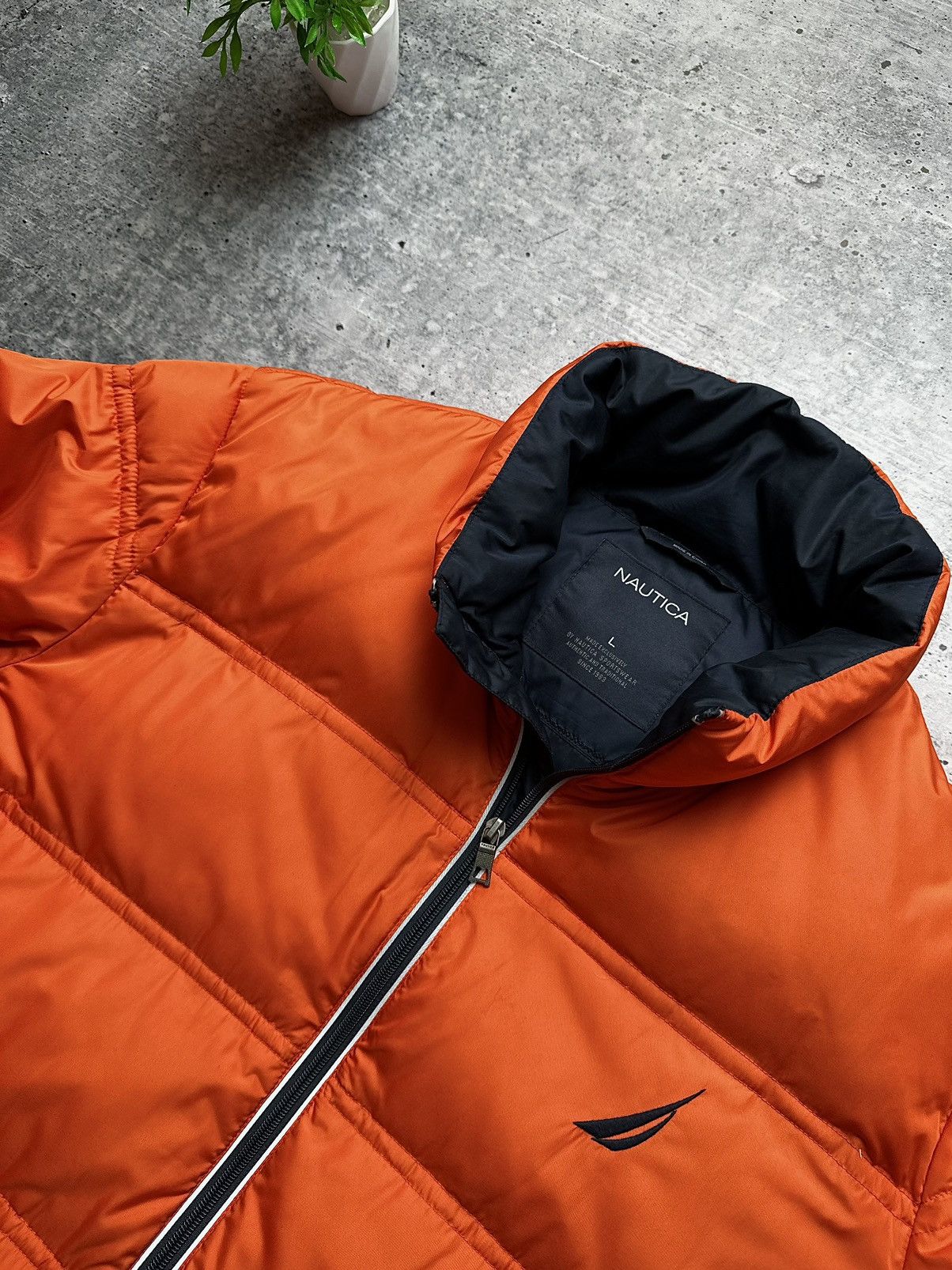 Nautica × Vintage Nautica Competition Down Bomber Puffer Y2K Jacket Size US L / EU 52-54 / 3 - 5 Thumbnail