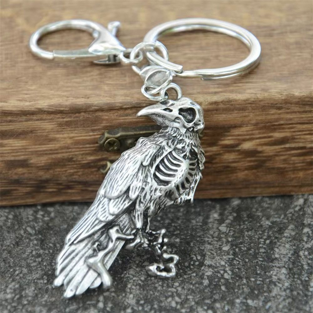 Vintage Vintage Goth Skull Bird Keychain Size ONE SIZE - 2 Thumbnail