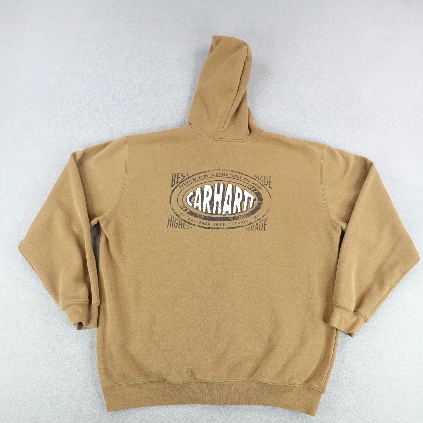 Carhartt VINTAGE Carhartt Hoodie Mens XL Brown Full Zip Logo Size US XL / EU 56 / 4 - 7 Thumbnail